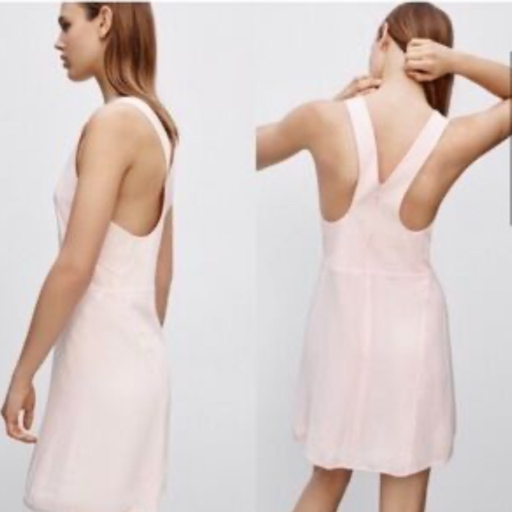 Wilfred Elegant Vourette Pink Sleeveless Mini Dress Size 2